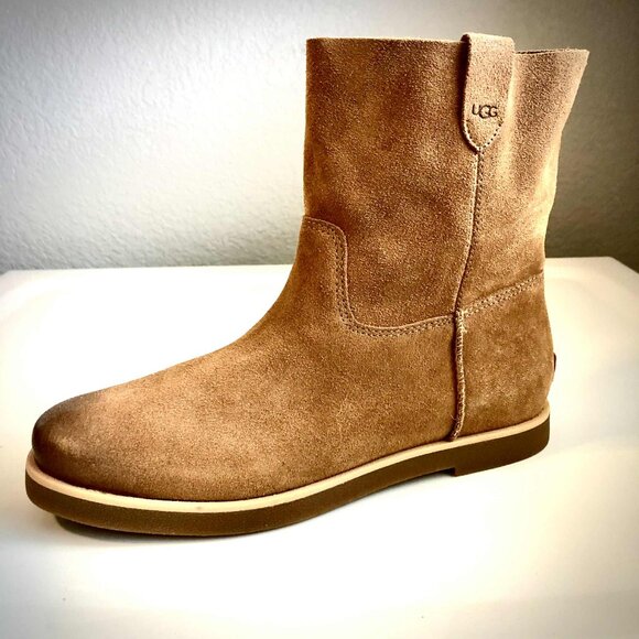 UGG Josefene Suede Ankle Boots Chestnut Brown 9 NWOT - Picture 3 of 9